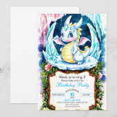 Radiant Happy Dragon Verjaardag Kaart (Voorkant / Achterkant)