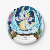 Radiant Happy Dragon Verjaardag Papieren Bordje (Voorkant)