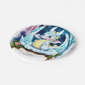 Radiant Happy Dragon Verjaardag Papieren Bordje (Gekanteld)