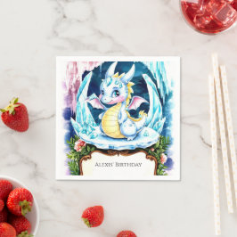 Radiant Happy Dragon Verjaardag Servet