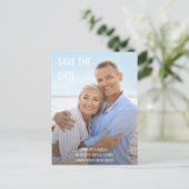 Radiant Happy Photo Wedding Sla de datum op Briefkaart (Staand voorkant)