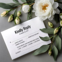 Radiant Happy Wedding RSVP-Kaart