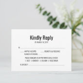 Radiant Happy Wedding RSVP-Kaart Kaart (Staand voorkant)