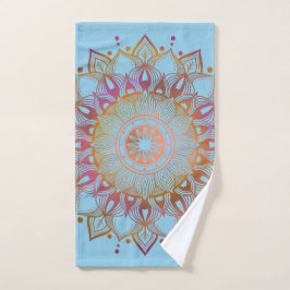 Radiant Harmony: Mandala and Floral Towel Set Bad Handdoek