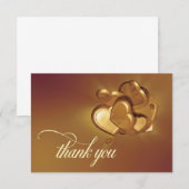 Radiant hart Hartelijk dank (Versie 3) Bedankkaart (Voorkant / Achterkant)