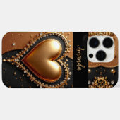 Radiant Heart Diamond Case-Mate iPhone Case (Achterkant (horizontaal))