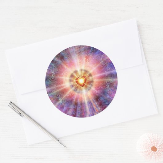Radiant Heart Ronde Sticker (Envelop)