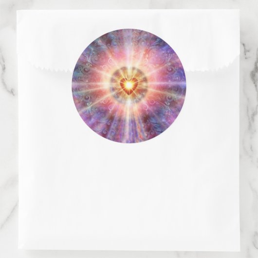 Radiant Heart Ronde Sticker (Tas)