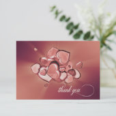 Radiant Hearts bedankkaart (versie 6) (Staand voorkant)