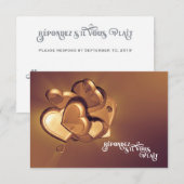 Radiant Hearts RSVP (versie 1) Kaartje (Voorkant / Achterkant)