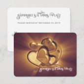 Radiant Hearts RSVP (versie 2) Kaartje (Voorkant / Achterkant)