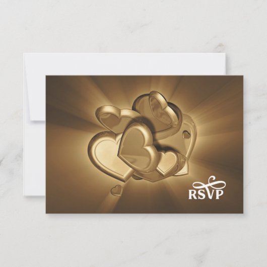 Radiant Hearts RSVP (versie 3) Kaartje (Voorkant)