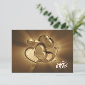 Radiant Hearts RSVP (versie 3) Kaartje (Staand voorkant)
