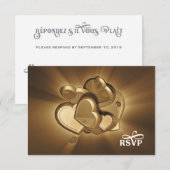 Radiant Hearts RSVP (versie 3) Kaartje (Voorkant / Achterkant)