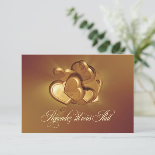 Radiant Hearts RSVP (versie 4) (Staand voorkant)