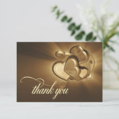 Radiant Hearts Thank You Card (versie 5) Bedankkaart (Staand voorkant)