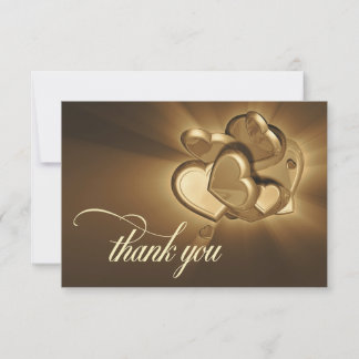 Radiant Hearts Thank You Card (versie 5) Bedankkaart