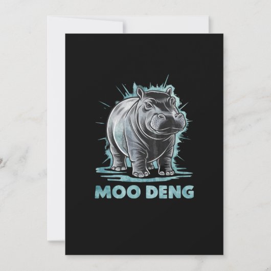 Radiant Hippo Moo Deng Kaart (Voorkant)