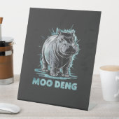 Radiant Hippo Moo Deng Reclamebord Met Voetstuk (Insitu)