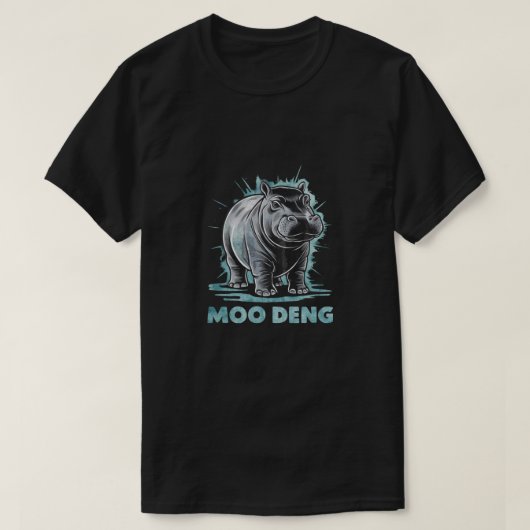 Radiant Hippo Moo Deng T-shirt (Design voorkant)