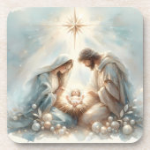 Radiant Holy Family Nativity Scene Bier Onderzetter (Voorkant)