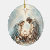 Radiant Holy Family Nativity Scene Keramisch Ornament (Links)