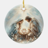 Radiant Holy Family Nativity Scene Keramisch Ornament (Achterkant)