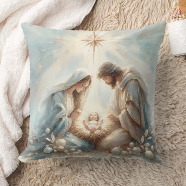 Radiant Holy Family Nativity Scene Kussen (Deken)