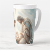Radiant Holy Family Nativity Scene Latte Mok (Rechterhoek)