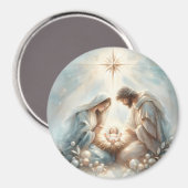Radiant Holy Family Nativity Scene Magneet (Voorkant / Achterkant)