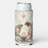 Radiant Holy Family Nativity Scene Seltzer Blikjeskoeler (Seltzer Achterkant)