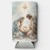 Radiant Holy Family Nativity Scene Seltzer Blikjeskoeler (Voorkant)