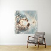 Radiant Holy Family Nativity Scene Wandkleed (In Situ (horizontaal))