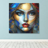 Radiant Innocence - Glas in lood stijl Canvas Afdruk (Insitu (Houten vloer))