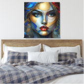 Radiant Innocence - Glas in lood stijl Canvas Afdruk (Insitu (Slaapkamer))