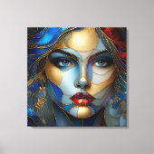 Radiant Innocence - Glas in lood stijl Canvas Afdruk (Voorkant)