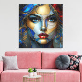 Radiant Innocence - Glas in lood stijl Canvas Afdruk (Insitu (Woonkamer))