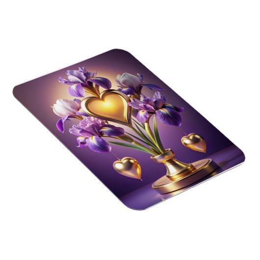 Radiant Iris Blossom 3D Render van Neskie D Magneet (Rechterzijde)
