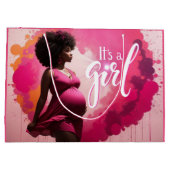 Radiant Joy: Vibrant Het is een meisje etnische zw Groot Cadeauzakje (Achterkant)