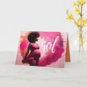 Radiant Joy: Vibrant Het is een meisje etnische zw Kaart (Gele Bloem)