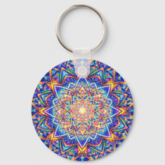 Radiant Kaleidoscope Mandala – Color Harmony Keych Sleutelhanger