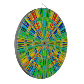 Radiant kleurig patroon dartbord (Voorkant Links)