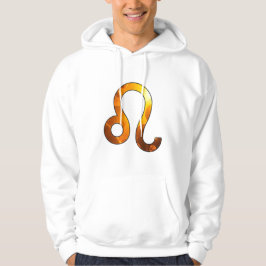 Radiant Leo Glow – Luxueuze Gouden Kosmische Kunst Hoodie