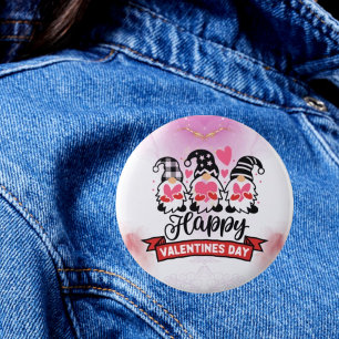 Radiant Love: Happy Valentijnsdag Button