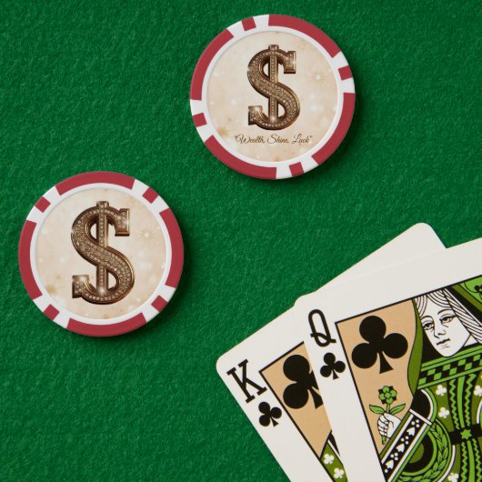 "Radiant Luck Sign" Poker Chips (Pokertafel (Dubbel))