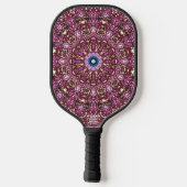 Radiant Magenta Mandala Kaleidoscope Print Pickleball Paddle (Achterkant)