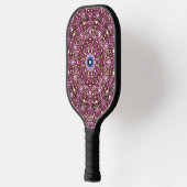 Radiant Magenta Mandala Kaleidoscope Print Pickleball Paddle (Links)