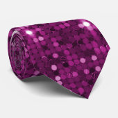 Radiant Magenta Sparkle Disco Sequin Stropdas (Opgerold)