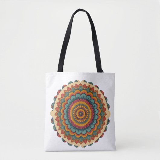Radiant Mandala Boho Tote Bag (Voorkant)