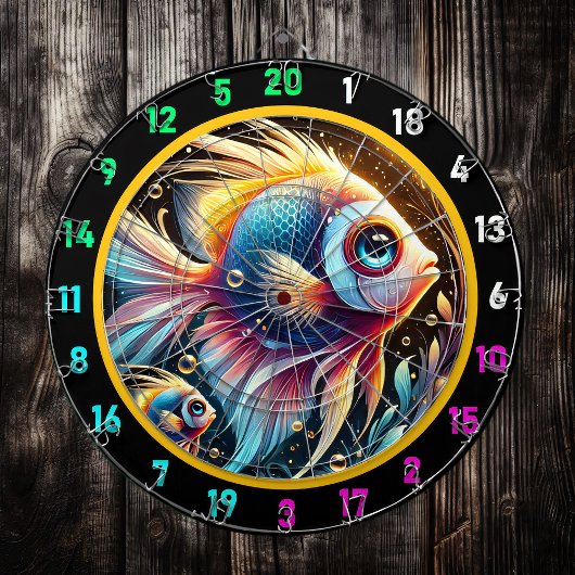 Radiant Marine Life Dartboard Fun Dartbord